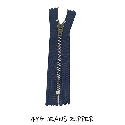 Brass Metal 4YG Zipper, For Jeans