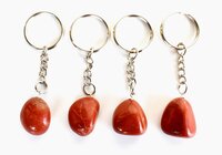 Red Jasper Key Chain, Gemstone Keychain Crystal Key Ring