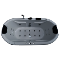 Intimate 6 ft x 3 ft Combi-Massage Bathtub