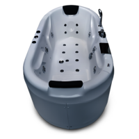 Intimate 6 ft x 3 ft Combi-Massage Bathtub