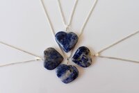 Sodalite Heart Pendant Crystal Heart Shaped Necklaces