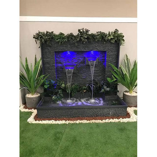 Black Marble Water Fountain Lighting: Led Lamp