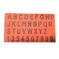 English Alphabet Stencil - Color: Orange