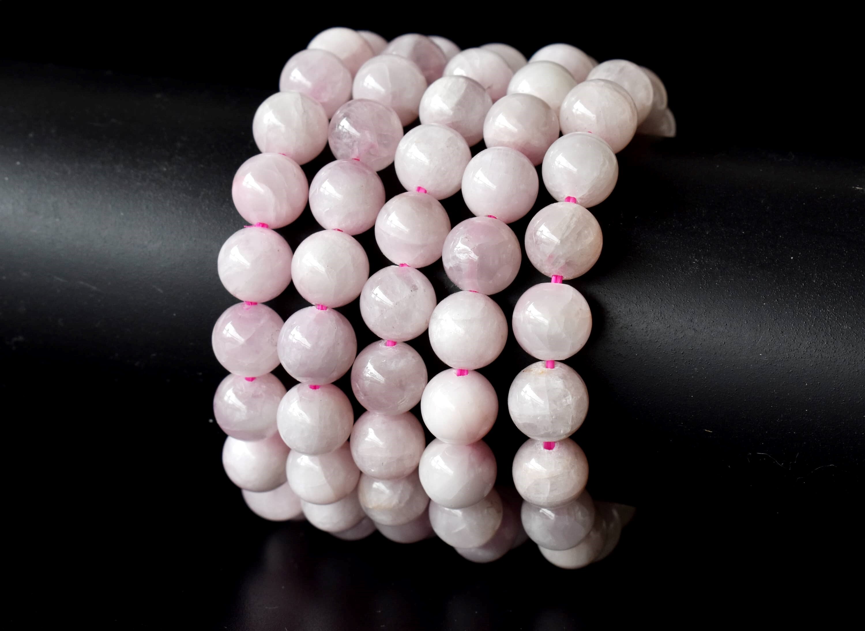 Kunzite Bracelet Crystal Beaded Bracelet