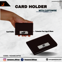 Brown Coffee Card Holder With Customise