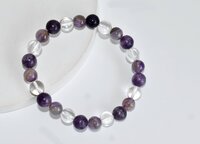 Crown Chakra Crystal Bracelet, Natural Chakra Gemstone Healing Bracelet