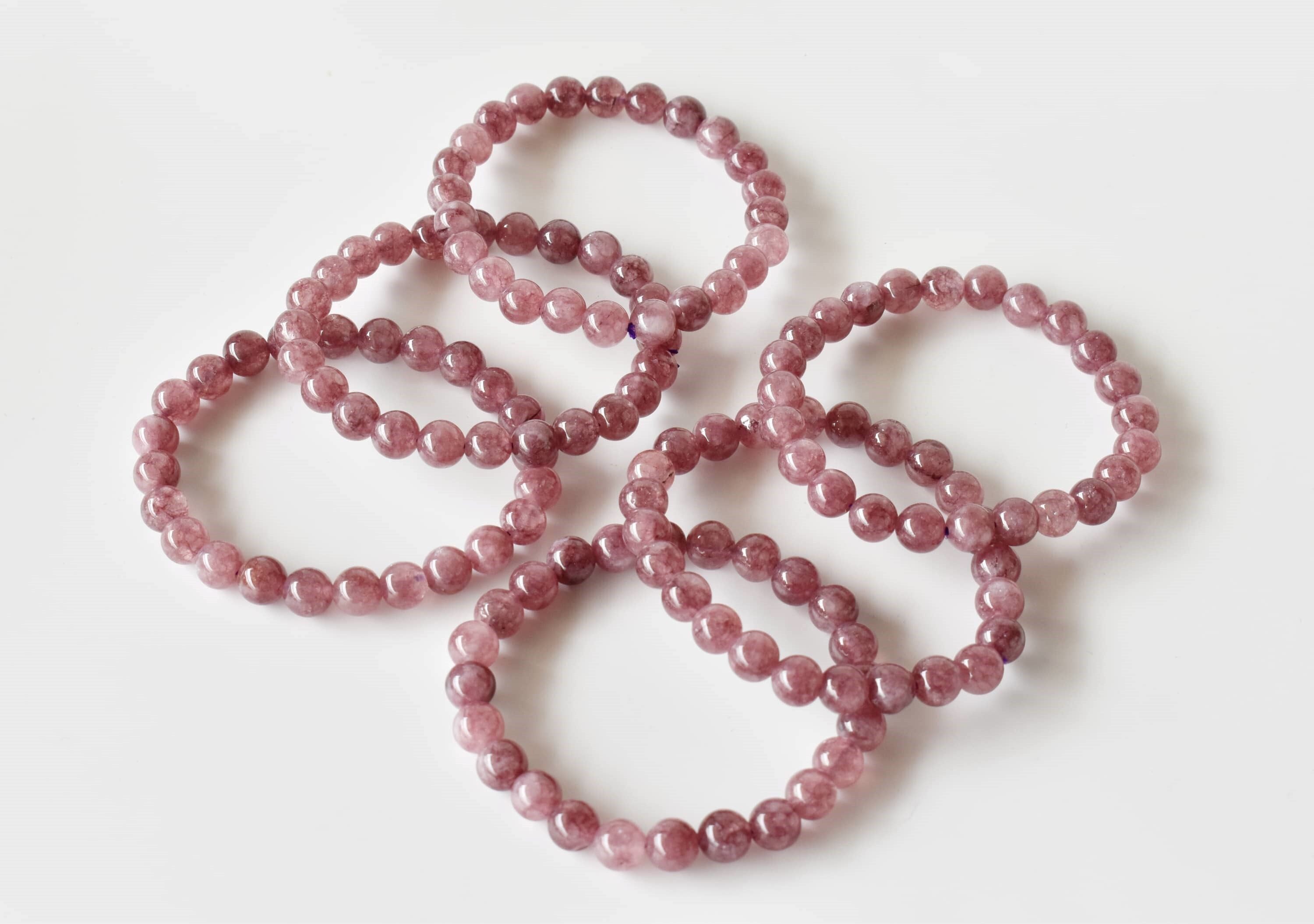 Pink Tourmaline Crystal Bracelet, Beaded Gemstone Bracelet