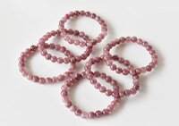 Pink Tourmaline Crystal Bracelet, Beaded Gemstone Bracelet