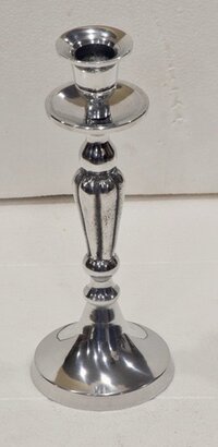 Aluminium Embossed Candle Holder Nickel Plated - Color: Silver