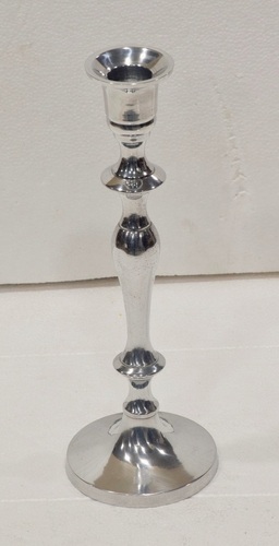 10 Inch Aluminium Candle Holder - Color: Silver
