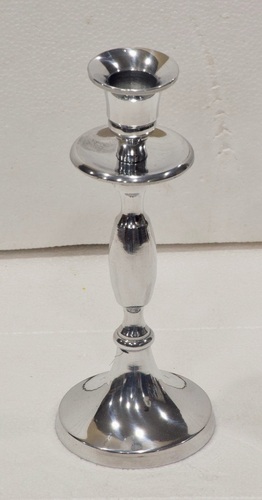 8 Inch Aluminium Shiny Candle Holder