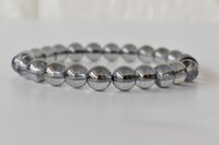 Aura Quartz Smokey Quartz Bracelet Crystal Beaded Bracelet