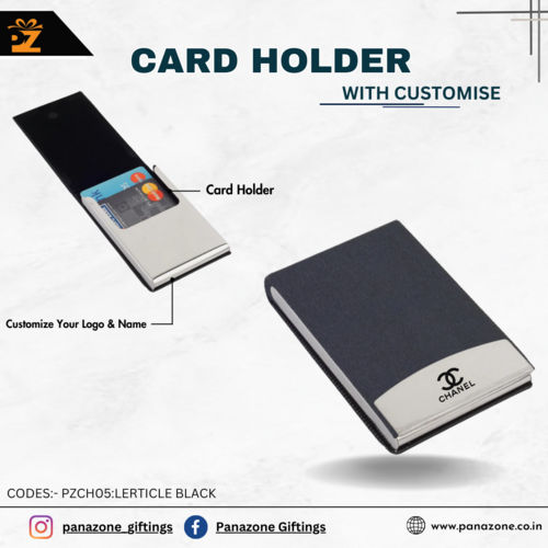 Vertical Black Card Holder With Customise