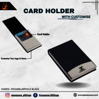 Vertical Black Card Holder With Customise