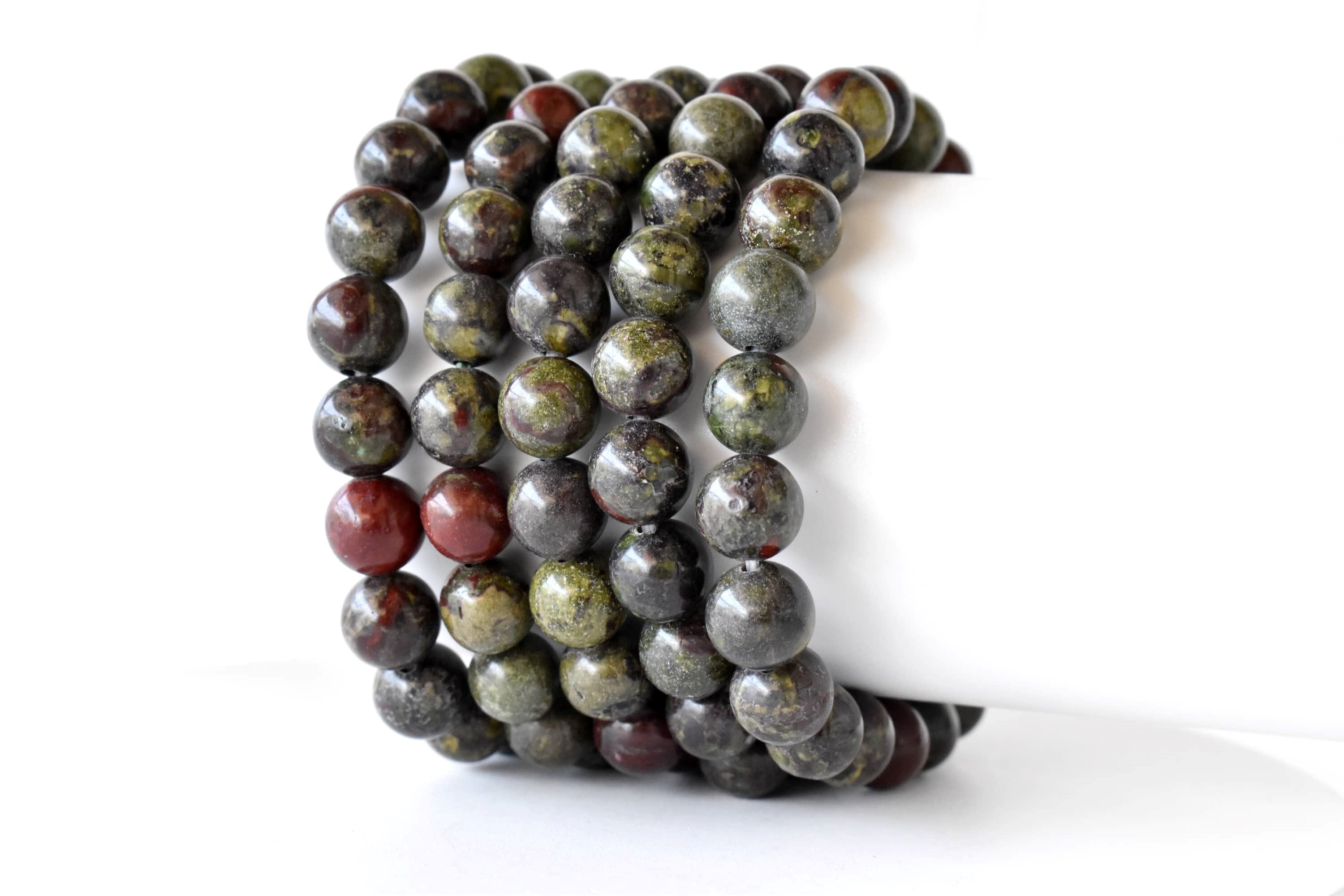 African Bloodstone Bracelet Crystal Beaded Bracelet