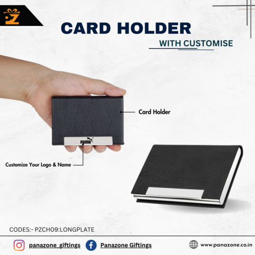 Black Long Plate Card Holder