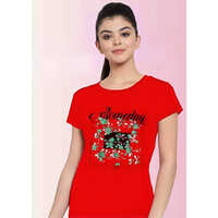 Ladies Round neck Printed T shirt