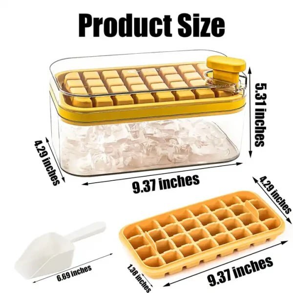 2 LAYER ICE CUBE TRAY WITH & BIN