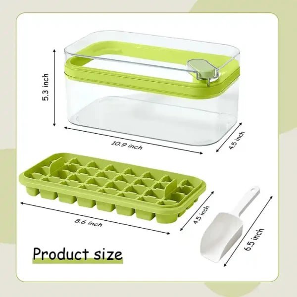 2 LAYER ICE CUBE TRAY WITH & BIN