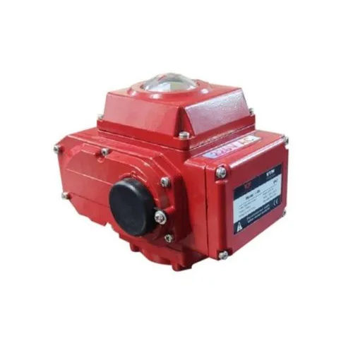 Red Electric Actuator Butterfly Valve