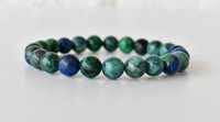 Azurite Malachite Bracelet Crystal Beaded Bracelet