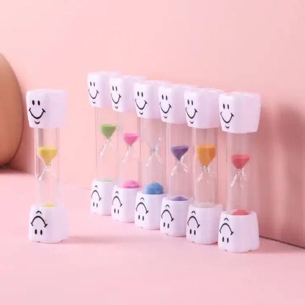 SMILEY HOURGLASS GLASS SAND TIMER