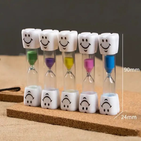 SMILEY HOURGLASS GLASS SAND TIMER