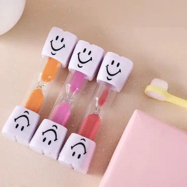 SMILEY HOURGLASS GLASS SAND TIMER