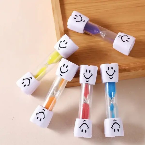 SMILEY HOURGLASS GLASS SAND TIMER