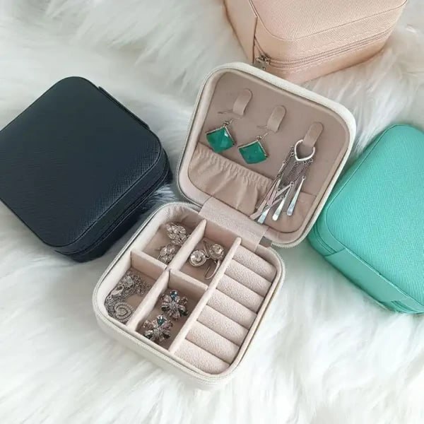 MINI JEWELLERY TRAVEL LEATHER CASE