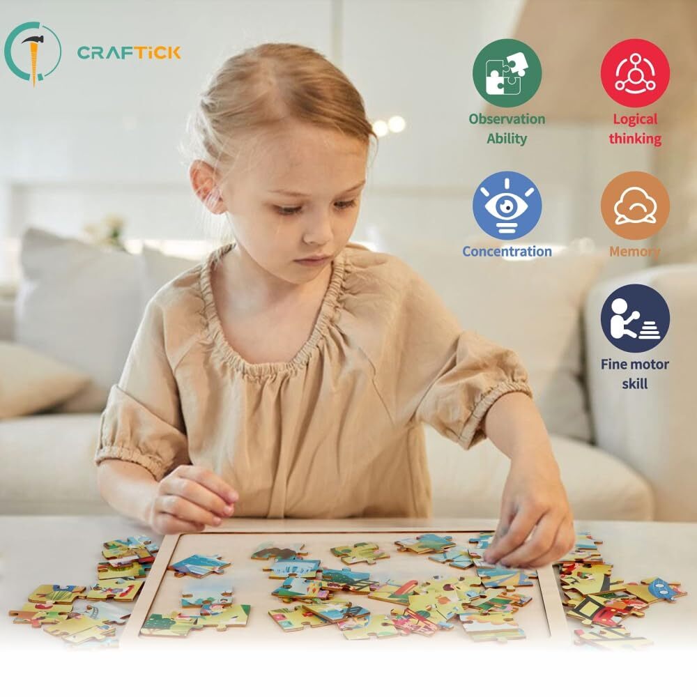 WOODEN BIRDS SHAPES PUZZLE