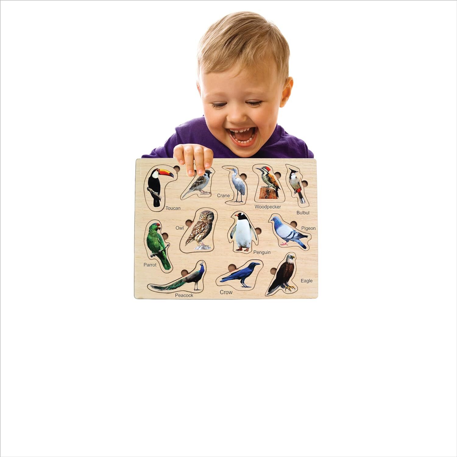 WOODEN BIRDS SHAPES PUZZLE