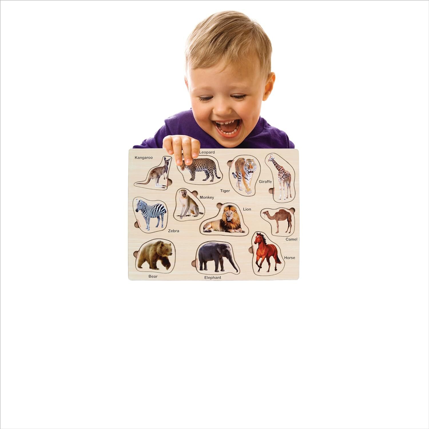 WOODEN ANIMALS SHAPES PUZZLE
