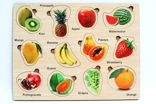 WOODEN FRUITS SHAPES PUZZLE