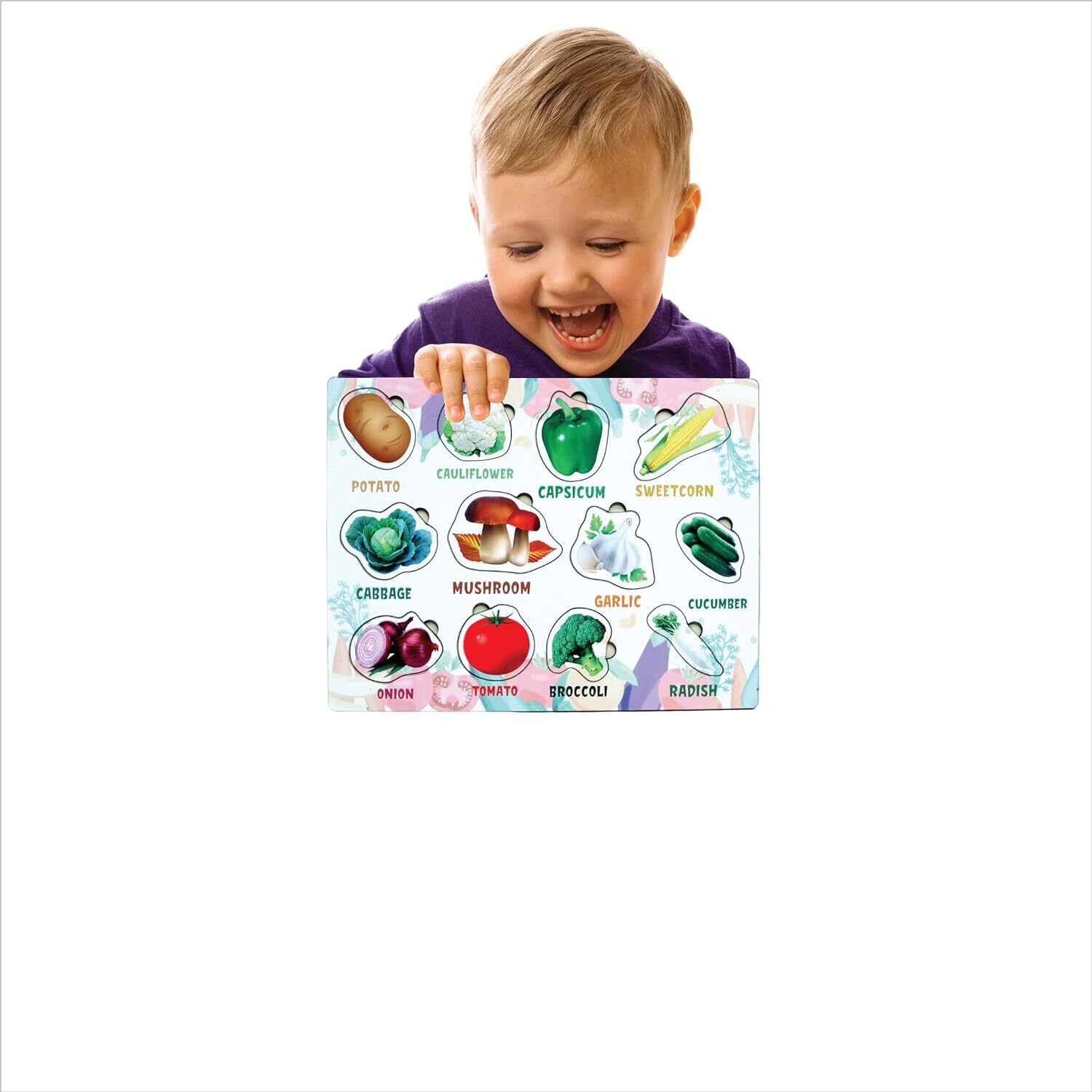 WOODEN VEGETABLE SHAPES PUZZLE