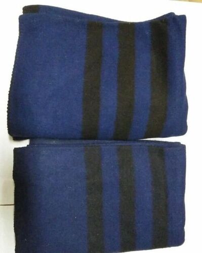 Defence Blanket - Virgin Wool, 160x220 cm | Over-Locking Edges, Plain Design for Military and Travel Use