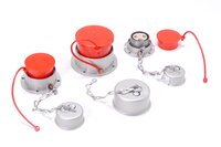 Plastic Protective Socket Caps - Plastic Material, Sizes 20p-10a; 2p-20a; 3p-20a; 3p-30a, Red Color | Essential Protective Caps For Industrial Electrical Sockets