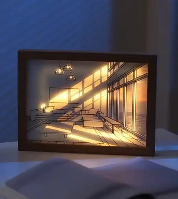 3D LED PAINTING WOODEN PHOTO FRAME