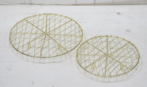 Set of 2 Round Wire Charger plate