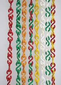 Demarcation Chain-6mm-s-type - Plastic, 6 To 7 Mm Size, Various Colors | Interlocked Links, Lightweight, Maintenance-free, Adjustable Standpole