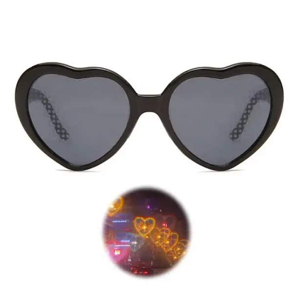 2 IN 1 HEART SHAPED DIFFRACTION GLASSES