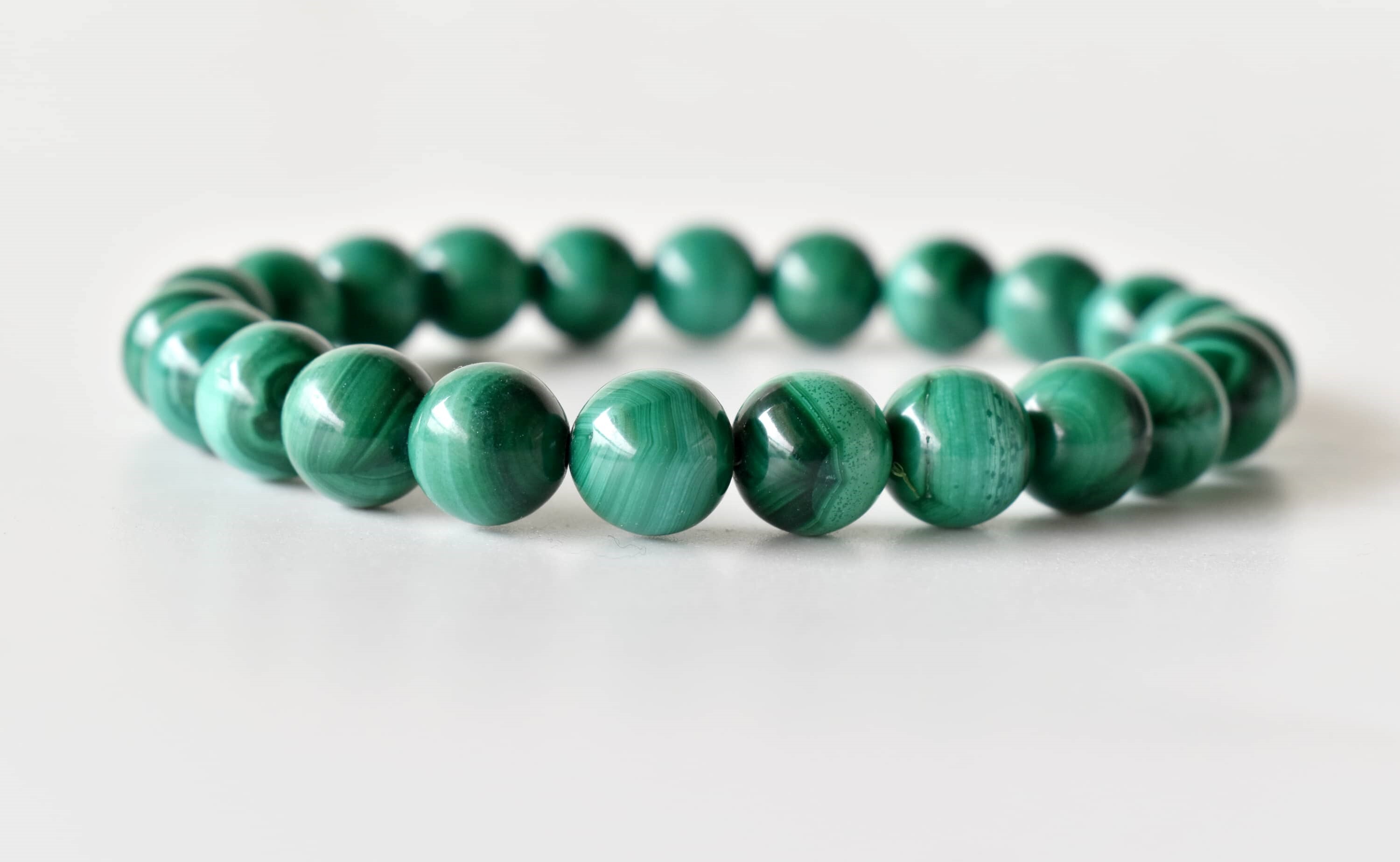 Malachite Bracelet Crystal Beaded Bracelet