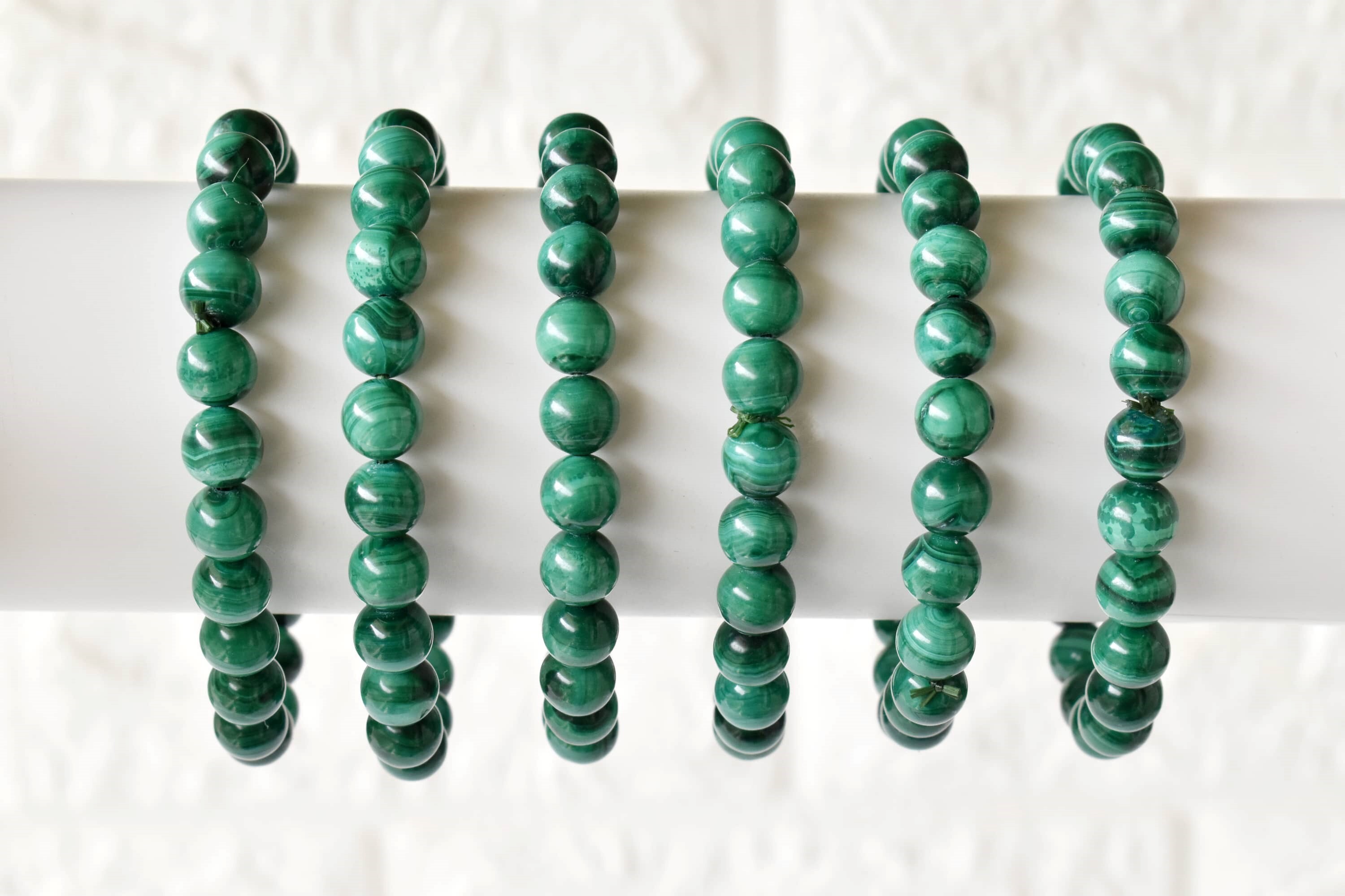 Malachite Bracelet Crystal Beaded Bracelet