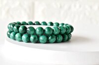 Malachite Bracelet Crystal Beaded Bracelet