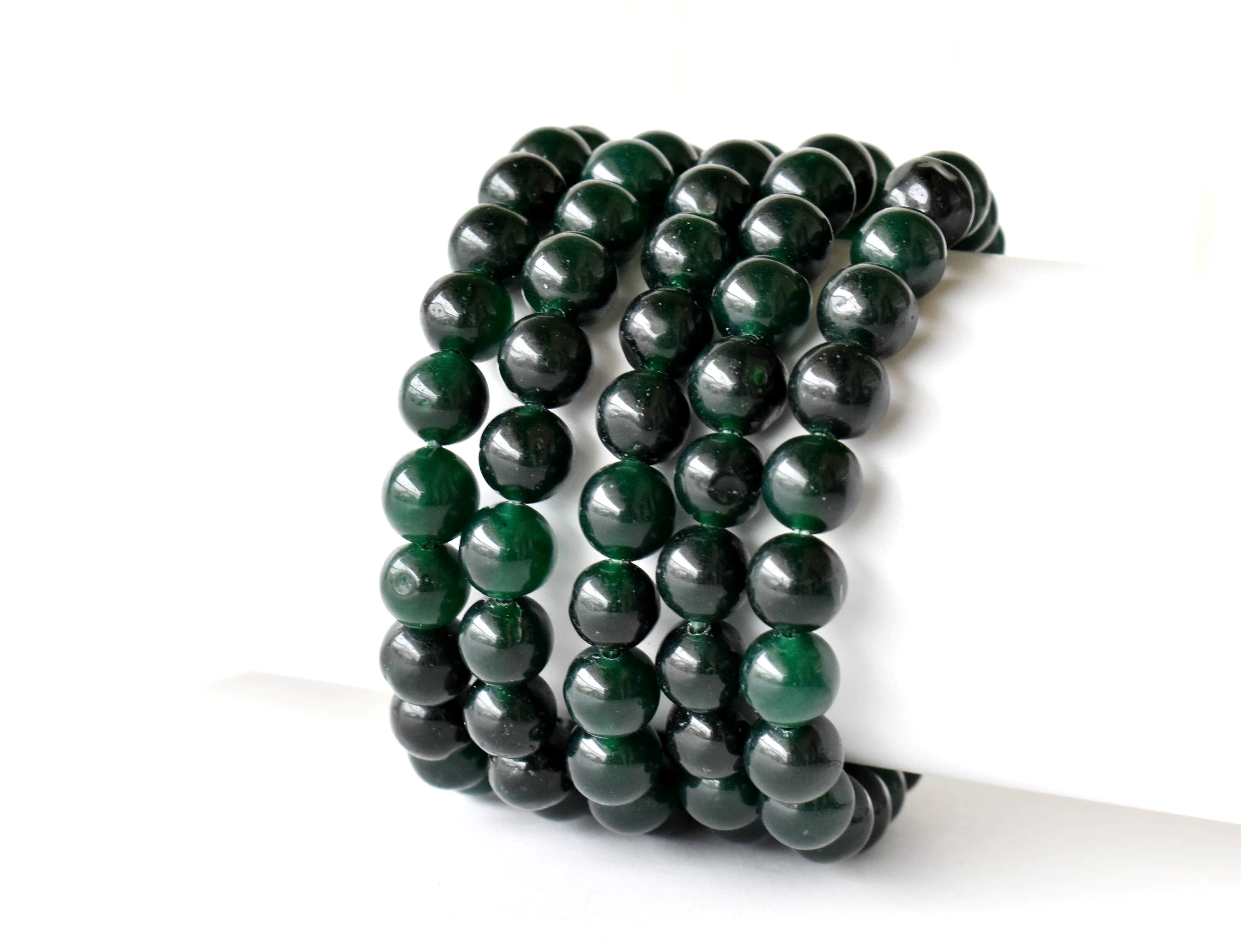 Green Jade Bracelet Crystal Beaded Bracelet