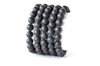 Matt Black Onyx Bracelet Crystal Beaded Bracelet