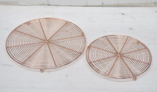 Set of 2 Charger Plate  Copper Finish