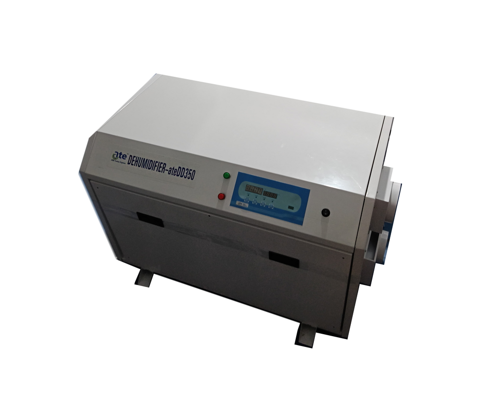 Desiccant Dehumidifier - GI Powder Coated 500x300x850 mm | 350 m3/hr Air Flow Digital Control Panel Auto Switch Off Coverage Area 500 ftÂ² Humidity Sensor
