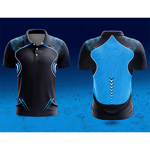 Blue And Black Sublimation T-Shirts