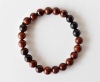 Mahogany Obsidian Crystal Bracelet, Beaded Gemstone Bracelet